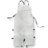 Delantal de carnaza blanco con correas de nylon y hebillas
