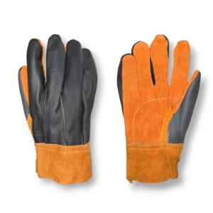 Guantes de carnaza y piel tapiz